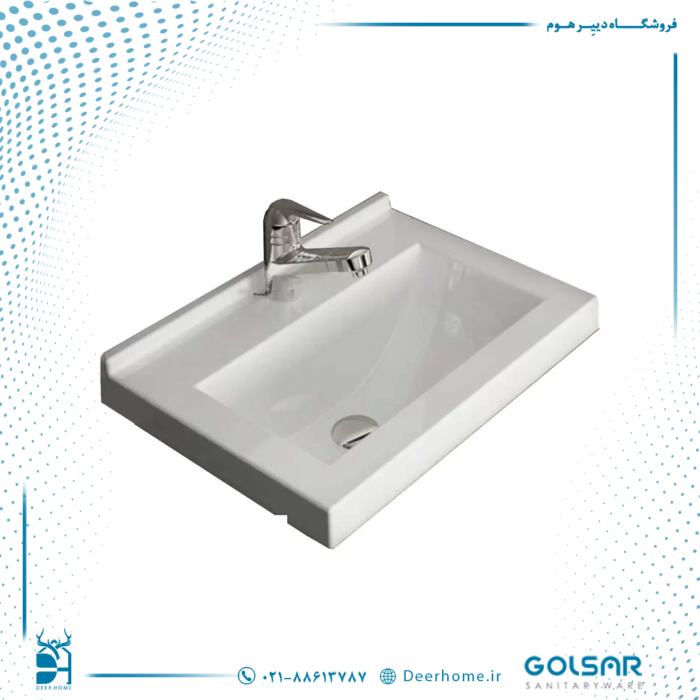 روشویی روکابینتی گلسار مدل فلورا 50 - 01