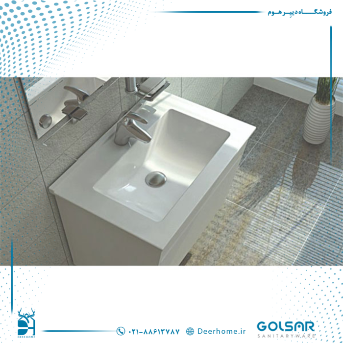 روشویی روکابینتی گلسار مدل فلورا 50 02