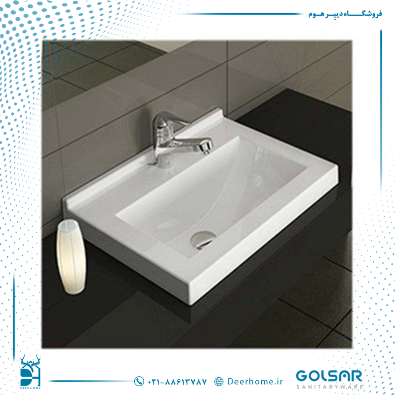 روشویی روکابینتی گلسار مدل فلورا 66 - 01