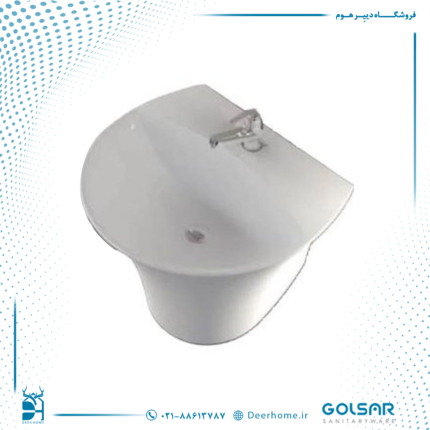 روشویی نیم پایه گلسار مدل رومنس - 0