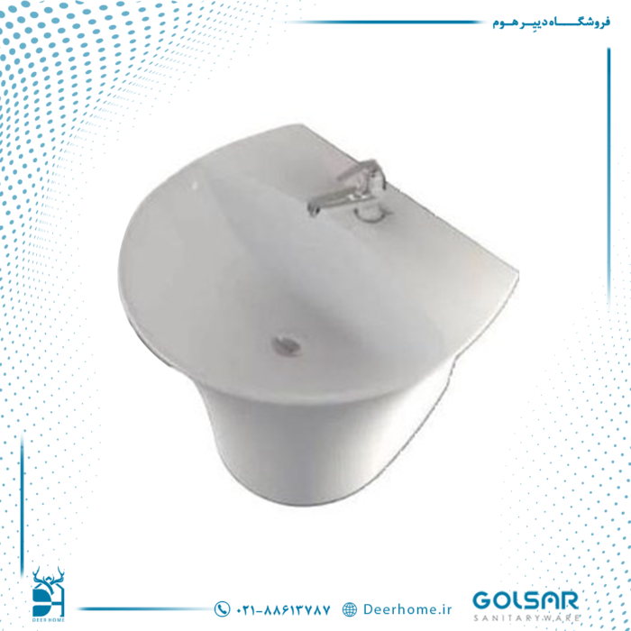 روشویی نیم پایه گلسار مدل رومنس - 0