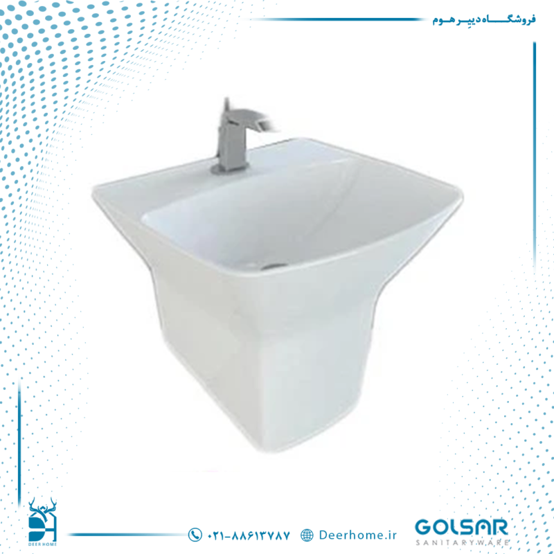 روشویی نیم پایه گلسار مدل گاترین 47 - 01