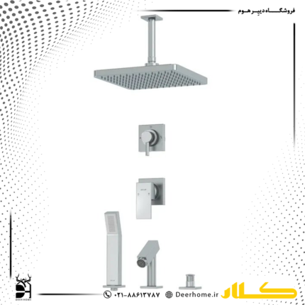 حمام توکار کلار مدل فلت تیپ 5 لاکچری کرومات