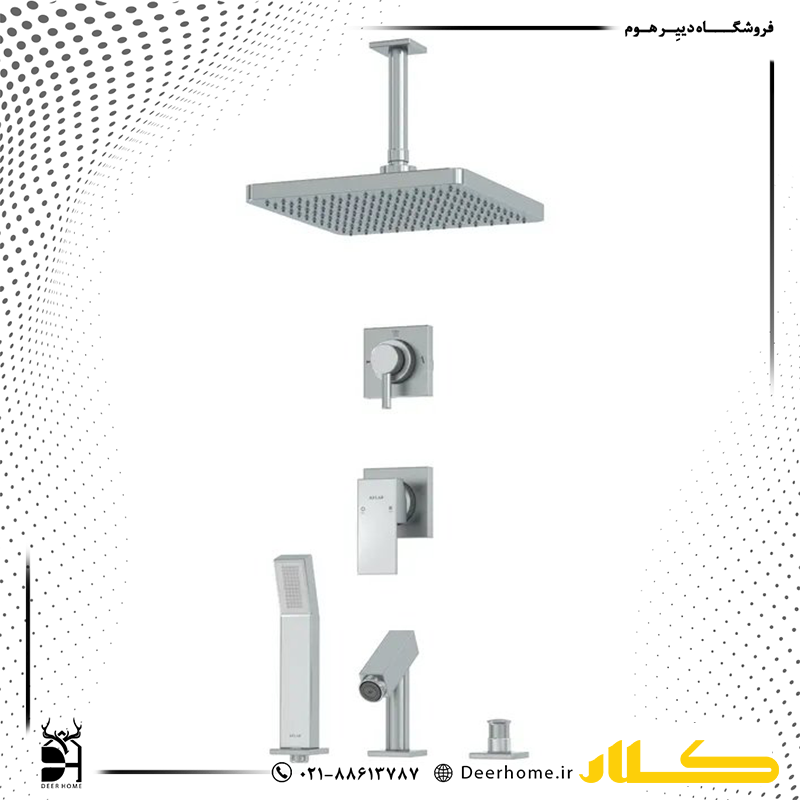 حمام توکار کلار مدل فلت تیپ 5 لاکچری کرومات