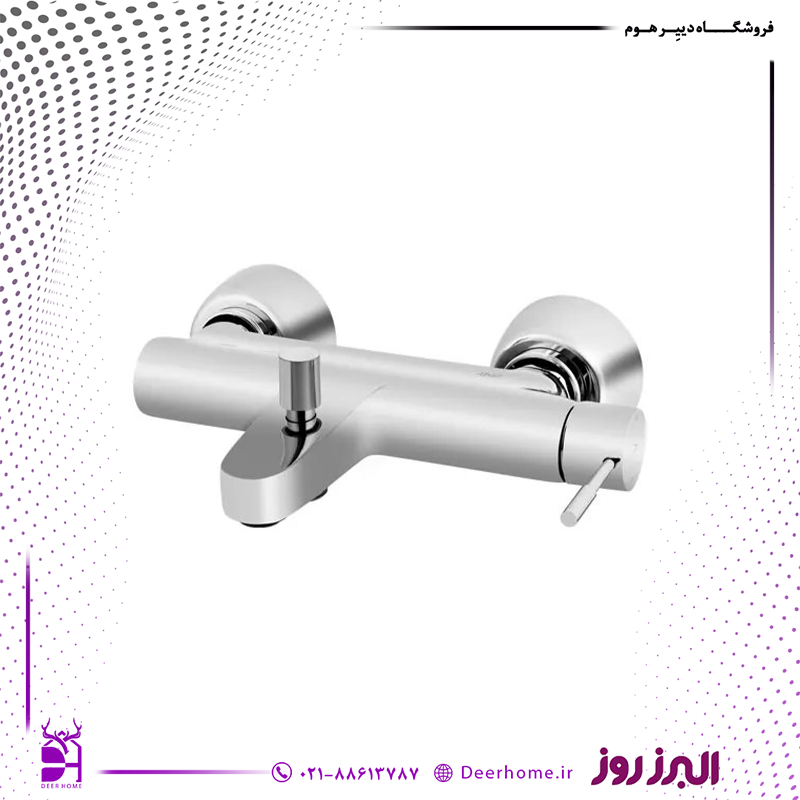 شیر حمام البرز روز مدل رومانیا کروم