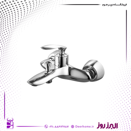 شیر حمام البرز روز مدل کلودی کروم