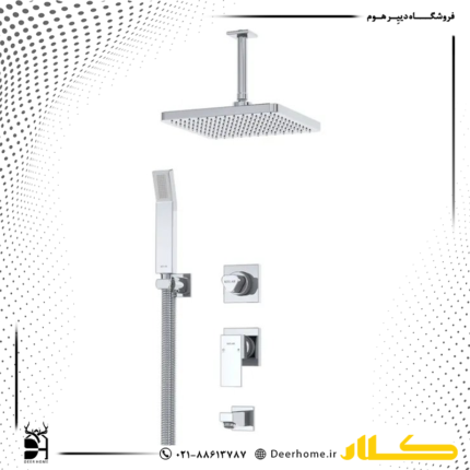 شیر حمام توکار کلار فلت لاکچری تیپ 3 مشکی
