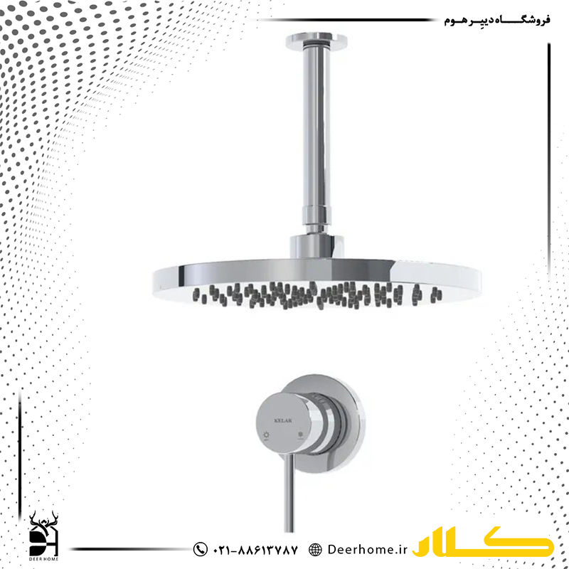 شیر حمام توکار کلار مدل لاکچری فلور تیپ 1 مشکی