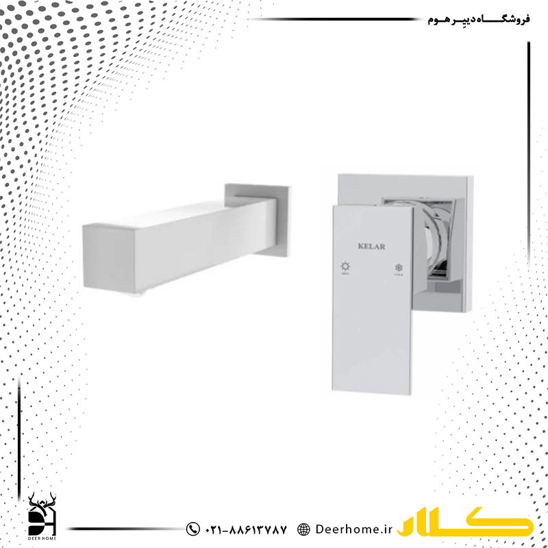 شیر روشویی توکار کلار مدل فلت کرومات