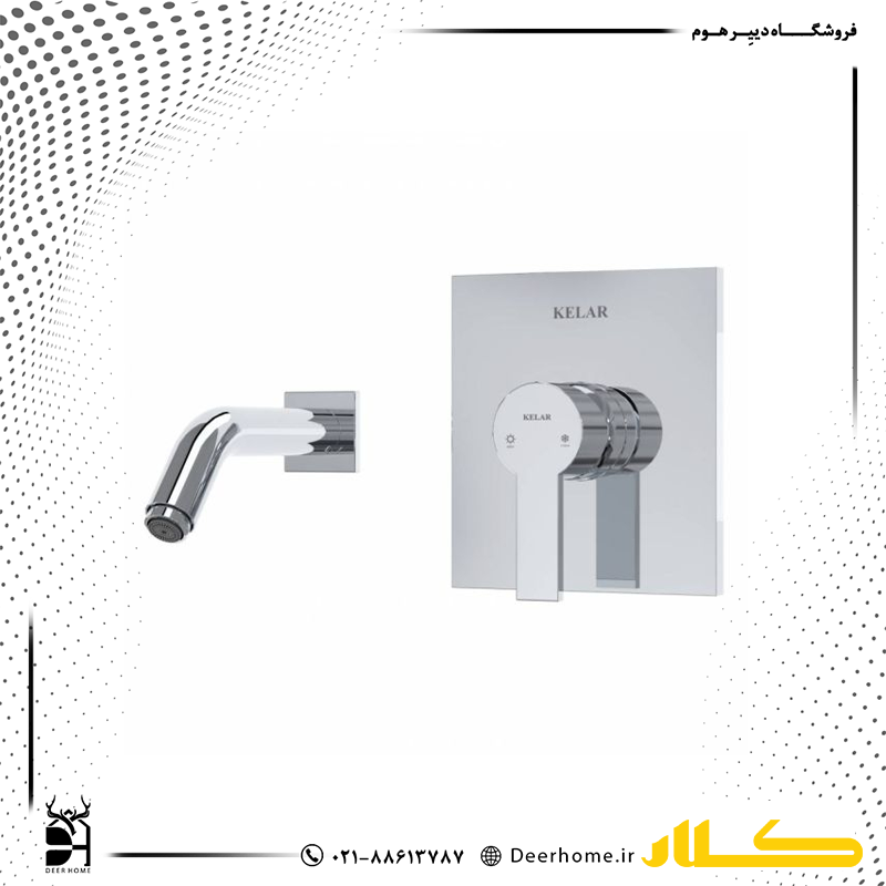 شیر روشویی توکار کلار مدل فلت کلاسیک کروم