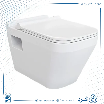 توالت فرنگی وال هنگ چینی کرد مدل فیتونیا