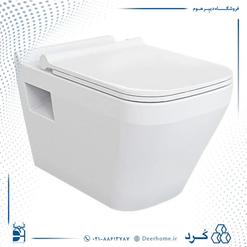 توالت فرنگی وال هنگ چینی کرد مدل فیتونیا