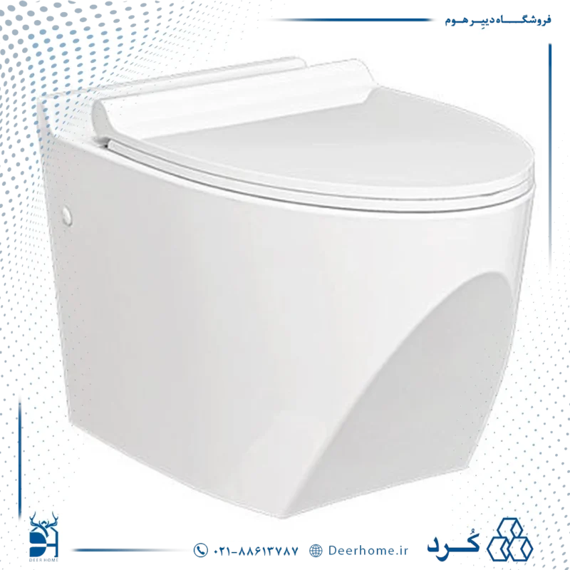 توالت فرنگی وال هنگ چینی کرد مدل لیندا