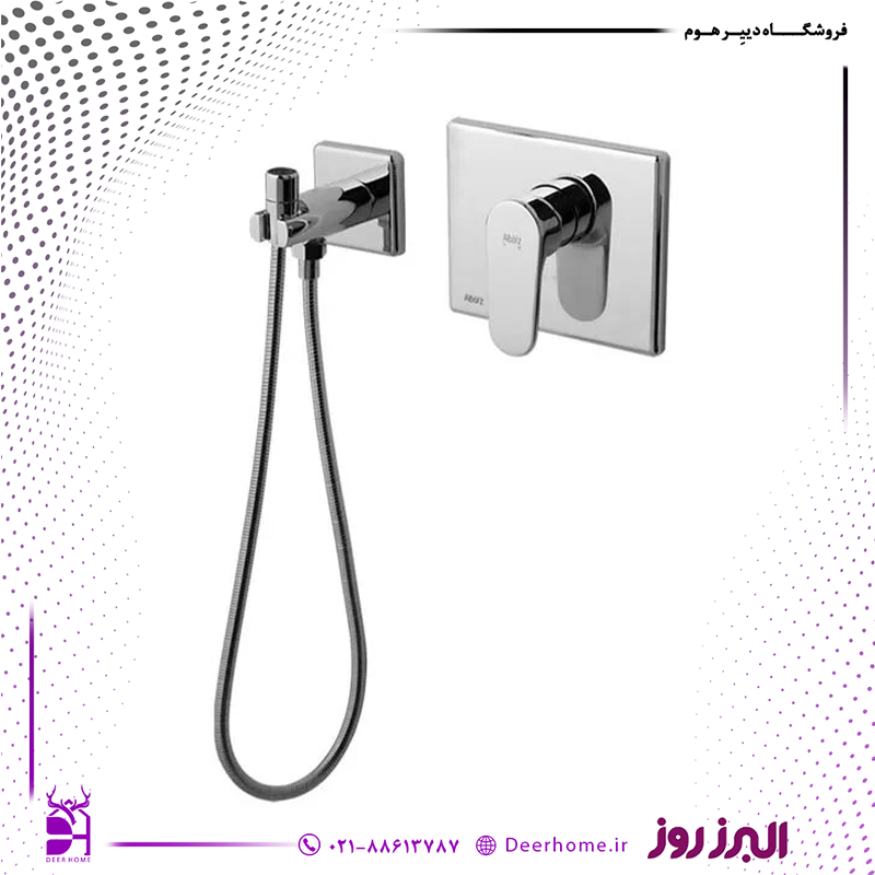 شیر توالت توکار البرز روز مدل ونتو کروم