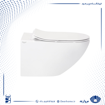 توالت وال هنگ مروارید مدل سانتا 53 با درب UF