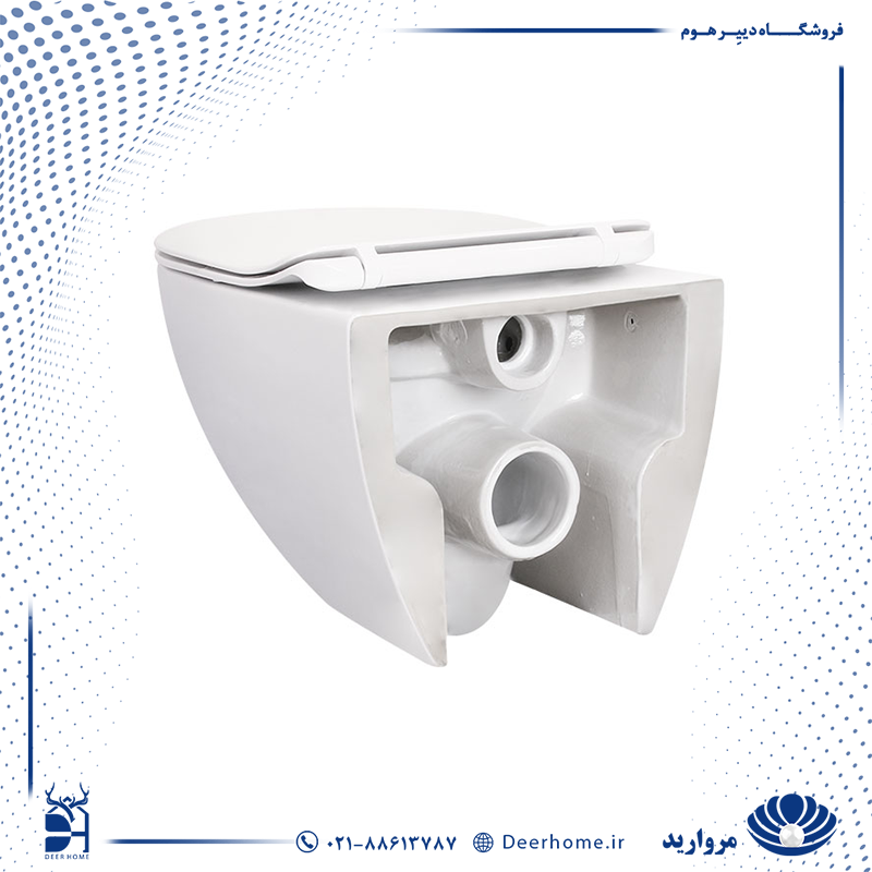 توالت وال هنگ مروارید مدل سانتا 53 با درب UF 3 توالت وال هنگ مروارید مدل سانتا 53 با درب UF 3