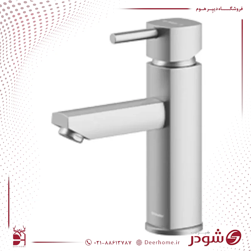 شیر روشویی شودر مدل یونیک کرومات شیر روشویی شودر مدل یونیک کرومات