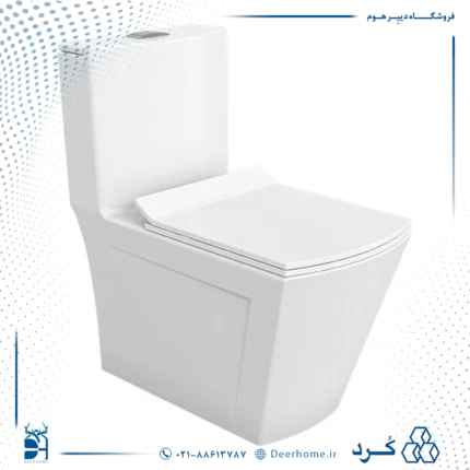 توالت فرنگی چینی کرد مدل ورونیا یک تکه