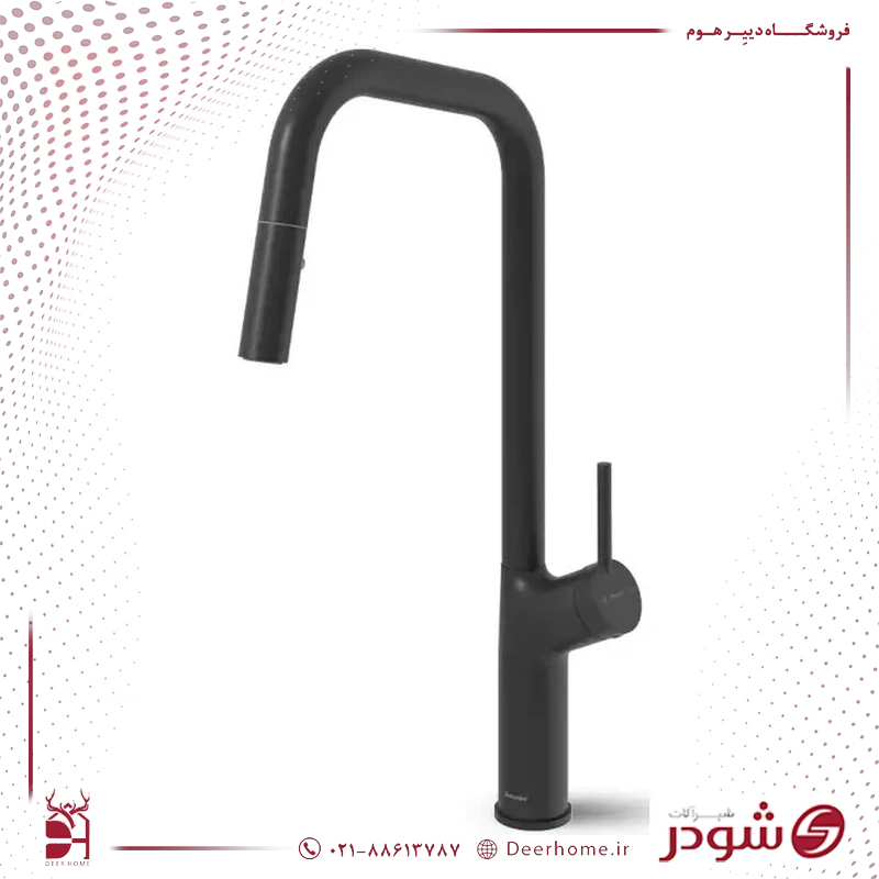 شیر ظرفشویی شاوری شودر مدل آیریس مشکی