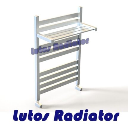 رادیاتور حوله‌ای استیل مدل طاقچه دار کروم