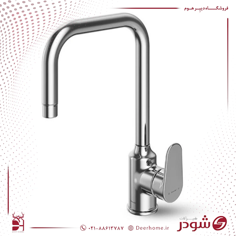شیر ظرفشویی شودر مدل آلپ کروم