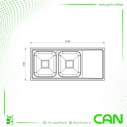 ابعاد سینک مدل 8142s