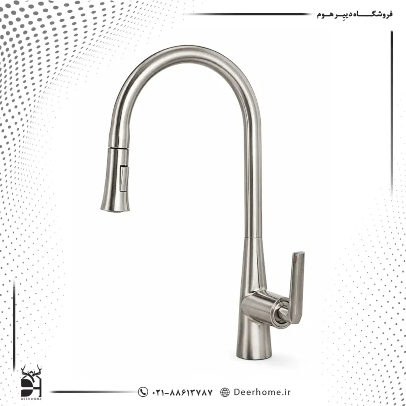 شیر ظرفشویی انزو 1203 استیل مات