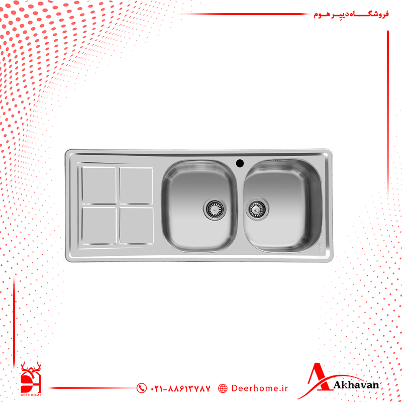 سینک ظرفشویی اخوان توکار کد 159