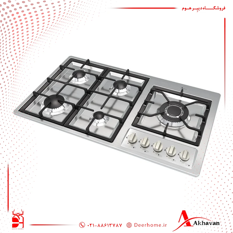 اجاق گاز صفحه ای استیل اخوان مدل V-32-s