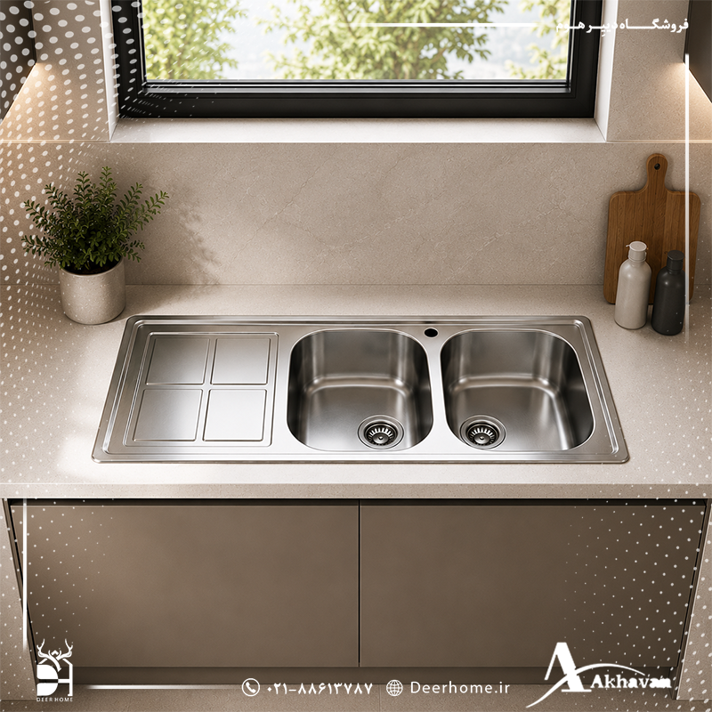 سینک ظرفشویی اخوان توکار کد 159