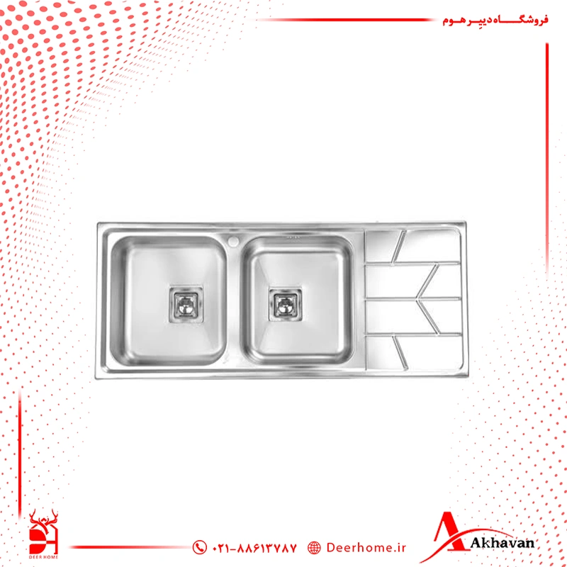 سینک ظرفشویی توکار اخوان مدل 388S