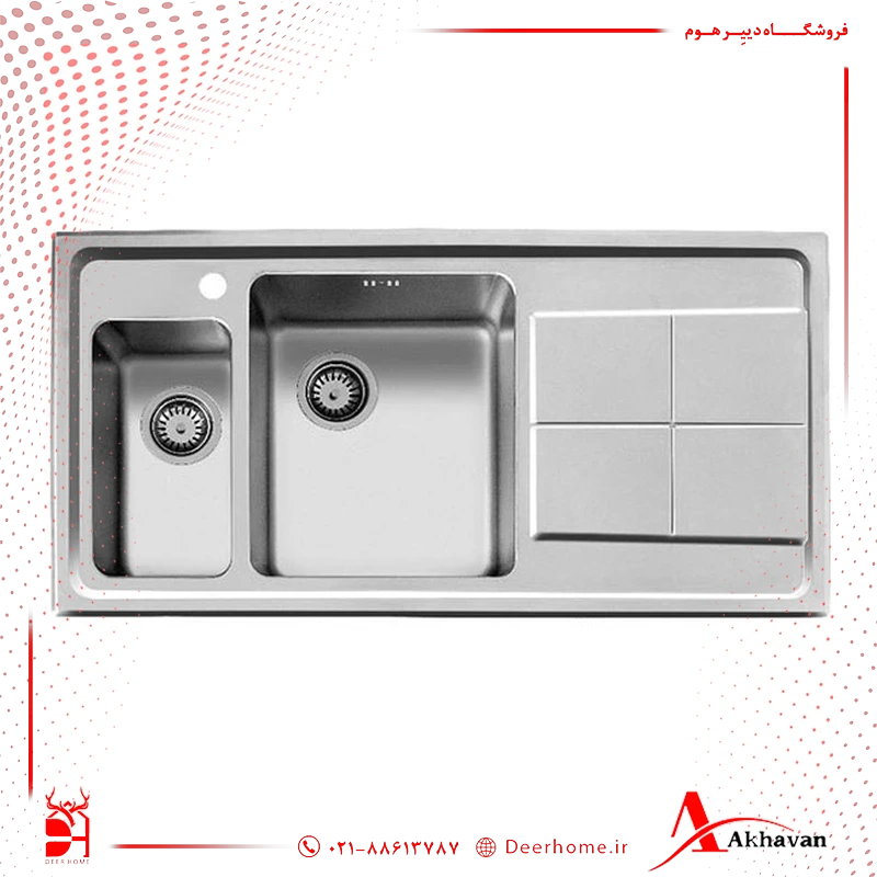 سینک ظرفشویی توکار اخوان مدل 306S