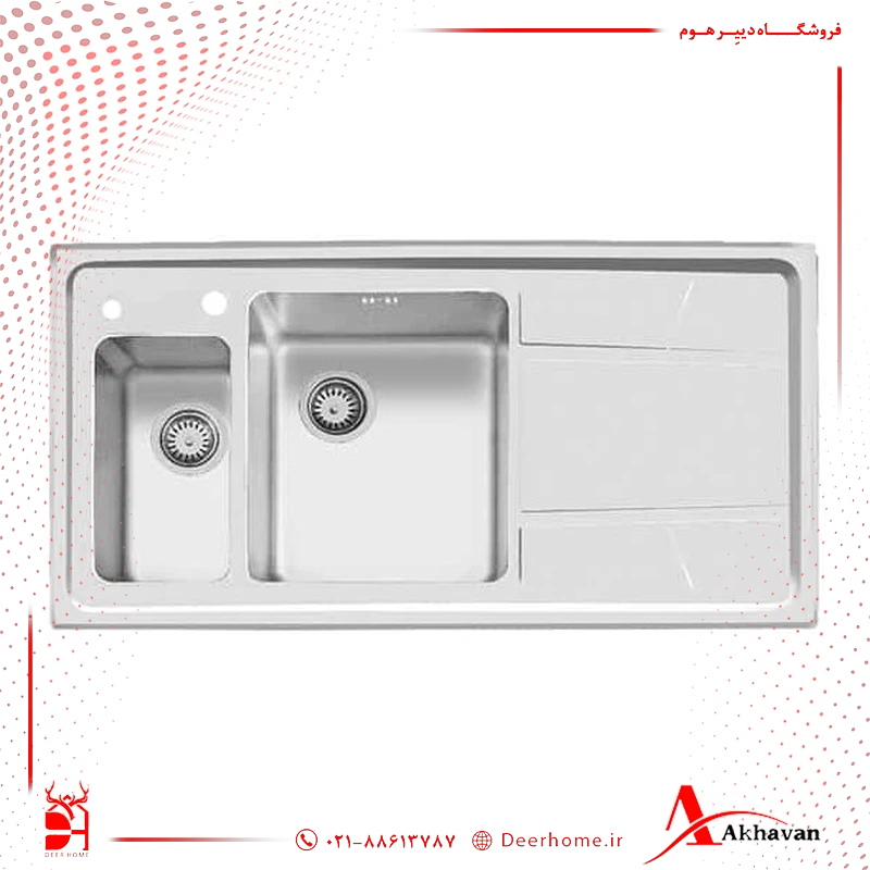 سینک ظرفشویی توکار اخوان مدل 308