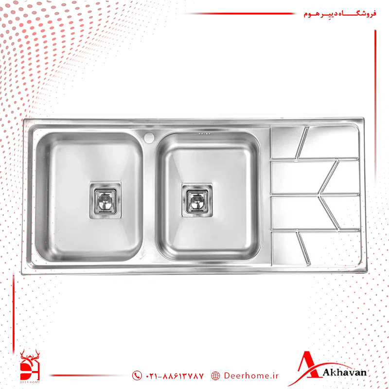 سینک ظرفشویی توکار اخوان مدل 388S