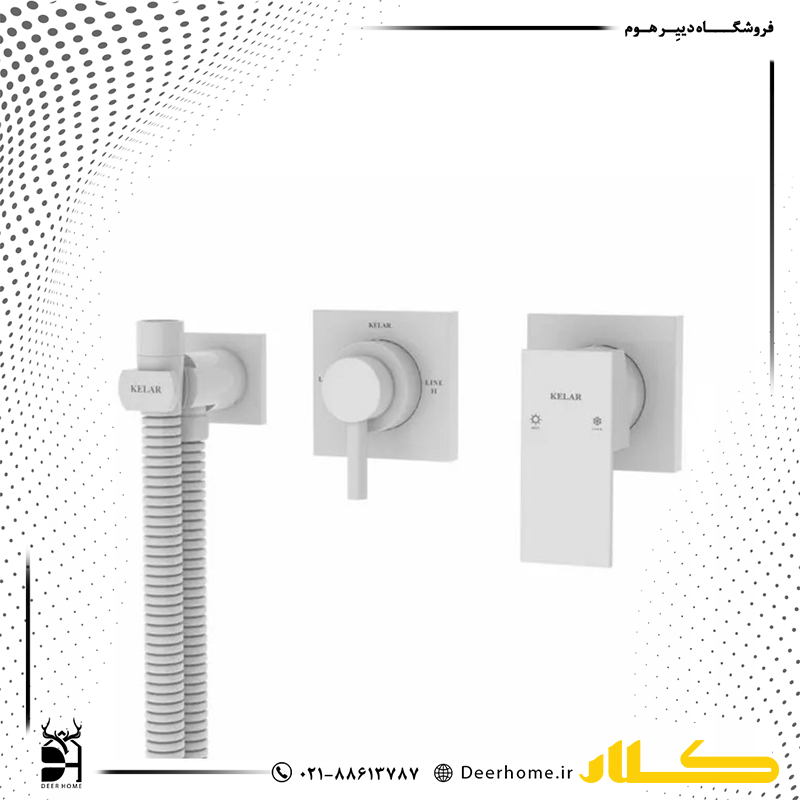 شیر توالت بیده توکار کلار مدل فلت لاکچری سفید شیر توالت بیده توکار کلار مدل فلت لاکچری سفید