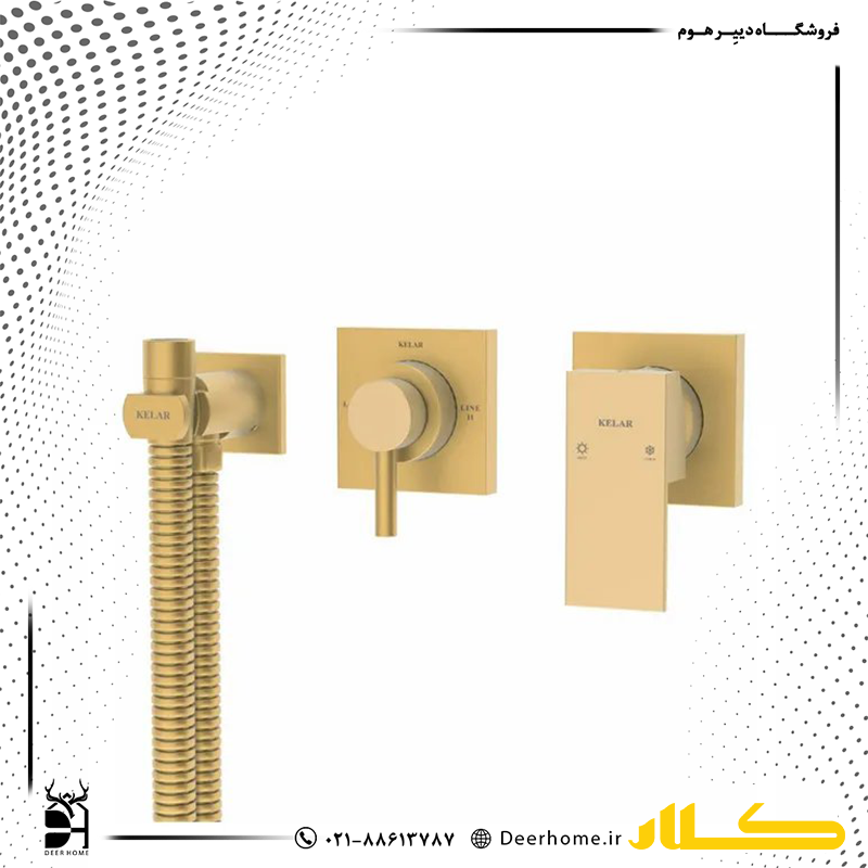 شیر توالت بیده توکار کلار مدل فلت لاکچری طلامات شیر توالت بیده توکار کلار مدل فلت لاکچری طلامات