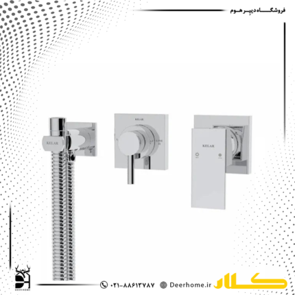 شیر توالت بیده توکار کلار مدل فلت لاکچری کروم