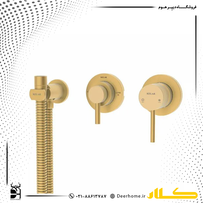 شیر توالت بیده توکار کلار مدل فلور لاکچری طلامات شیر توالت بیده توکار کلار مدل فلور لاکچری طلامات