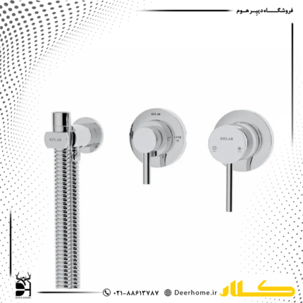 شیر توالت بیده توکار کلار مدل فلور لاکچری کروم