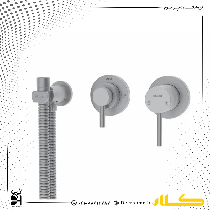 شیر توالت بیده توکار کلار مدل فلور لاکچری کرومات