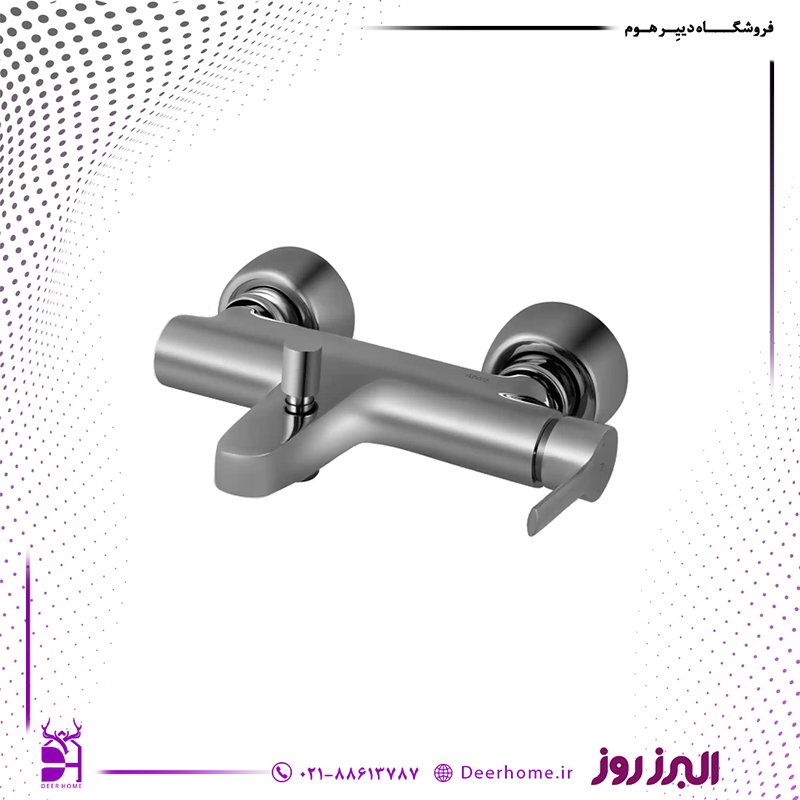 شیر حمام البرز روز مدل آرونا کروم