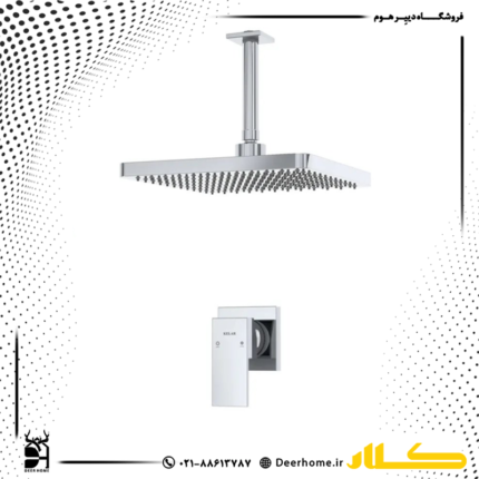 شیر حمام توکار کلار مدل فلت لاکچری تیپ 1 کروم
