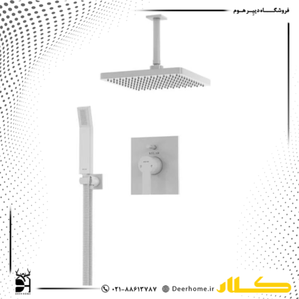 شیر حمام توکار کلار مدل فلت کلاسیک تیپ 3 سفید
