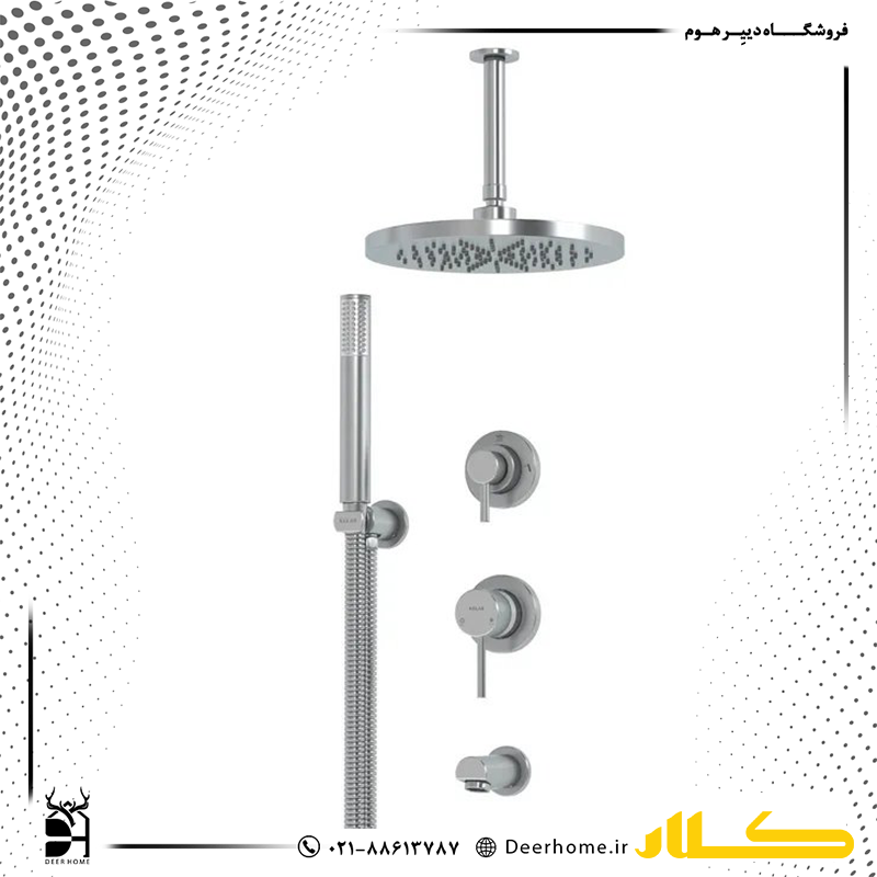 شیر حمام توکار کلار مدل فلور لاکچری تیپ 3 کرومات