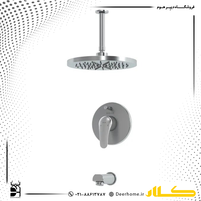 شیر حمام توکار کلار مدل فلور کلاسیک تیپ 3 کرومات