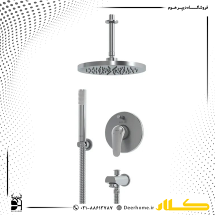 شیر حمام توکار کلار مدل فلور کلاسیک تیپ 4 کرومات