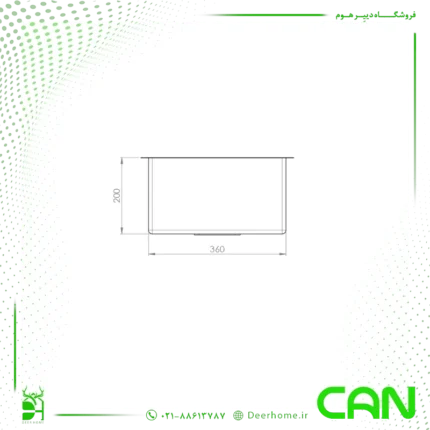 ابعاد سینک مدل A4040 R10