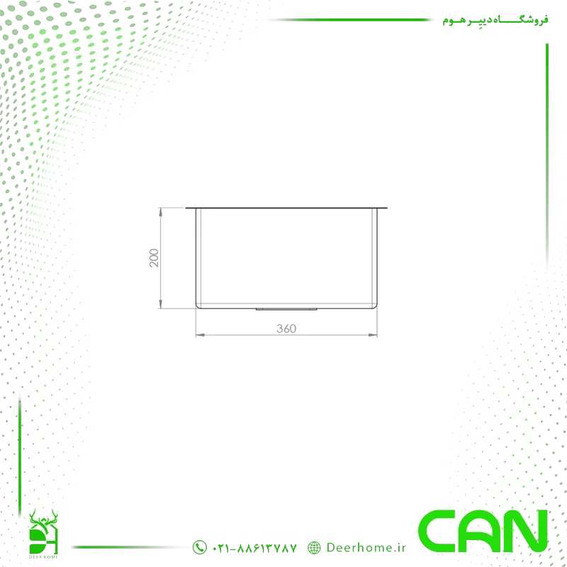 ابعاد سینک مدل A4040 R10