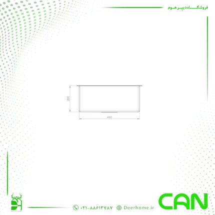 ابعاد سینک کن مدل A4050 R10
