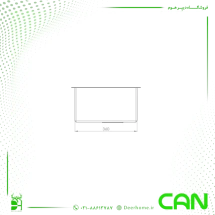 ابعاد سینک کن مدل R10 A4030